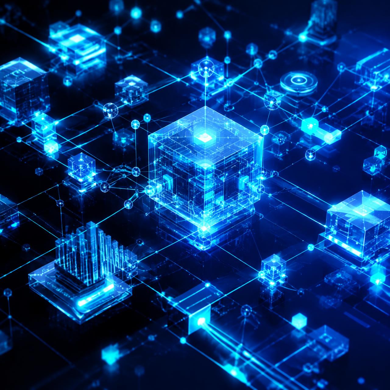 Interconnected secure network nodes and data blocks